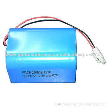 4S1P 3000mAh Lithium Iron Phosphate Battery Pack, Safety and Long Life